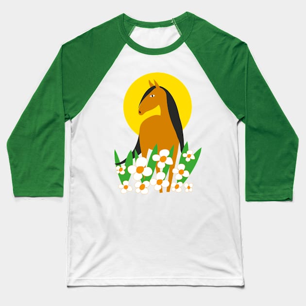 Beautiful horse Baseball T-Shirt by grafart